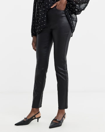 Black Coated Bella Slim Leg Jeggings