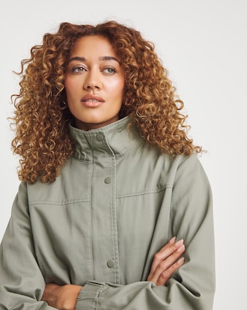 Khaki Relaxed Utility Jacket