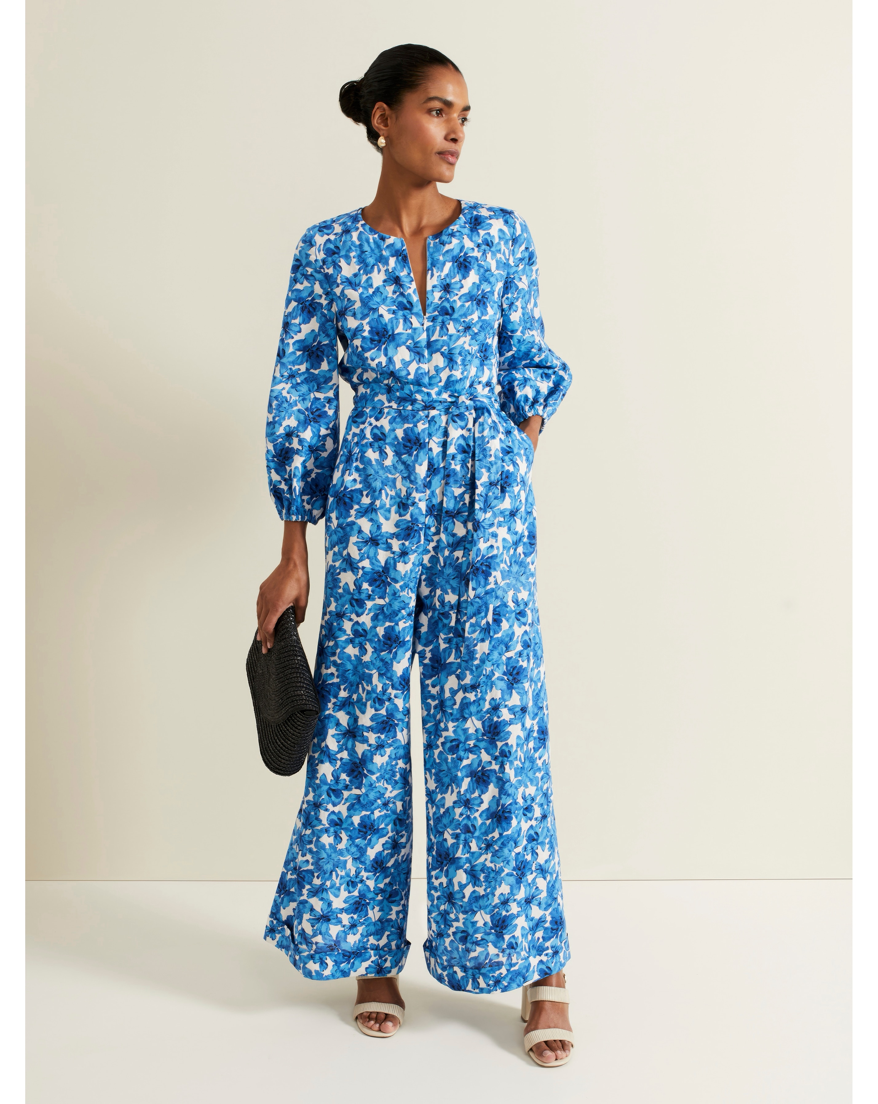 Phase Eight Helene Floral Print Jumpsuit | JD Williams