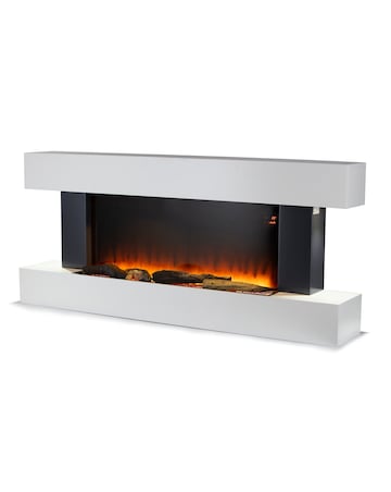 Warmlite Hingham White Wall Mounted Electric Fire