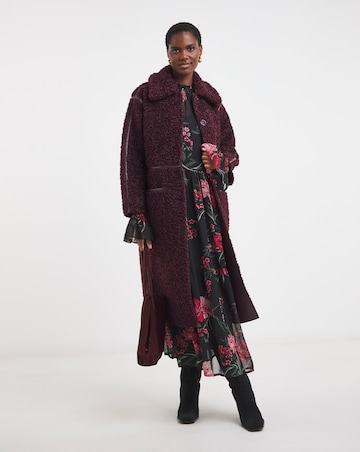 Shirred High Neck Tiered Maxi Dress