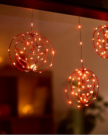 Halloween Pumpkin Curtain Lights