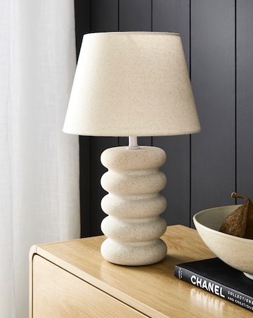 Hazel Curved Textured Ceramic Table Lamp