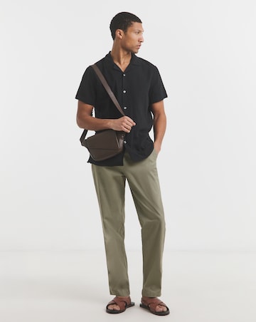 Short Sleeve Revere Cheesecloth Shirt