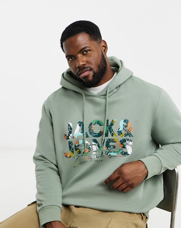 Jack & Jones Geplas Sweat Hood - Green