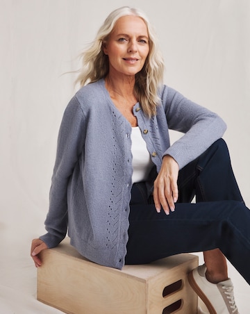 Julipa Pointelle Soft Wool Cardigan