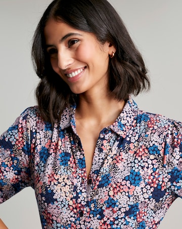 Joules Jersey Button Through Shirt Dress