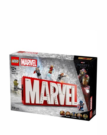LEGO Marvel: MARVEL Logo & Minifigures Collectible, Buildable Set 76313