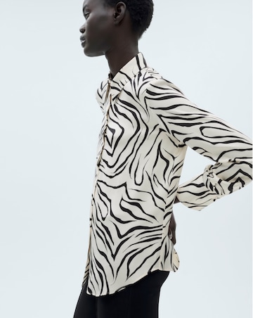 Mango Ideale Zebra Print Shirt