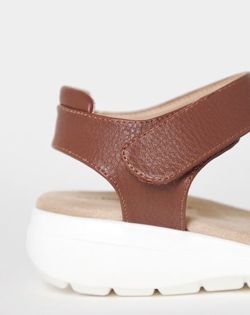 Cushion Walk Tan Double Touch-Fasten Sandals - Wide Fit (E)