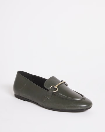 Leather Bar Loafer - Wide Fit (E)