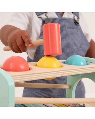 TP Owl & Fox Wooden Pound and Tap Bench Xylophone