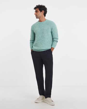 Cotton Twist Crew Neck Knitted Jumper
