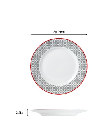 Waterside 24 Piece Grey Dinner Set