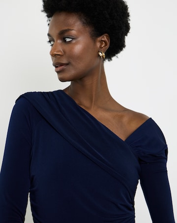 Joanna Hope Pleated Jersey Dress