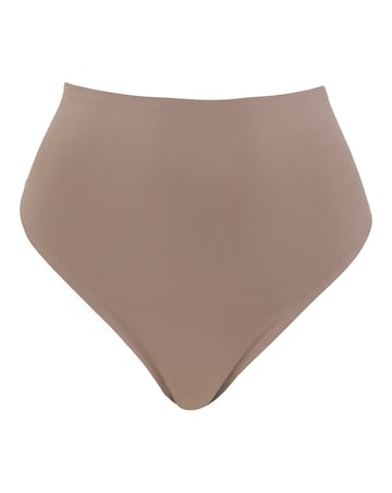 Figleaves Smoothing High Waisted Thong - Mocha