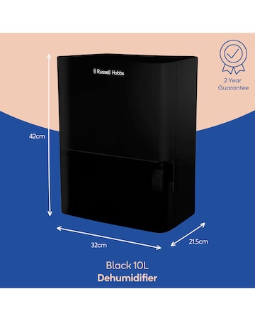 Russell Hobbs RHDH1001B 10 Litre Dehumidifier - Black