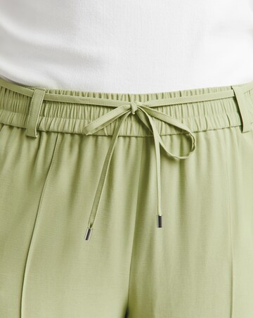 Simply Be Olive Tie Waist Belt Twill Wide Leg Trousers