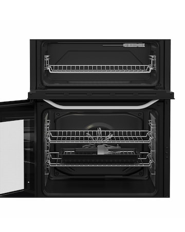 Hotpoint HTE6VDCW 60cm Electric Twin Cooker with Multiflow - White