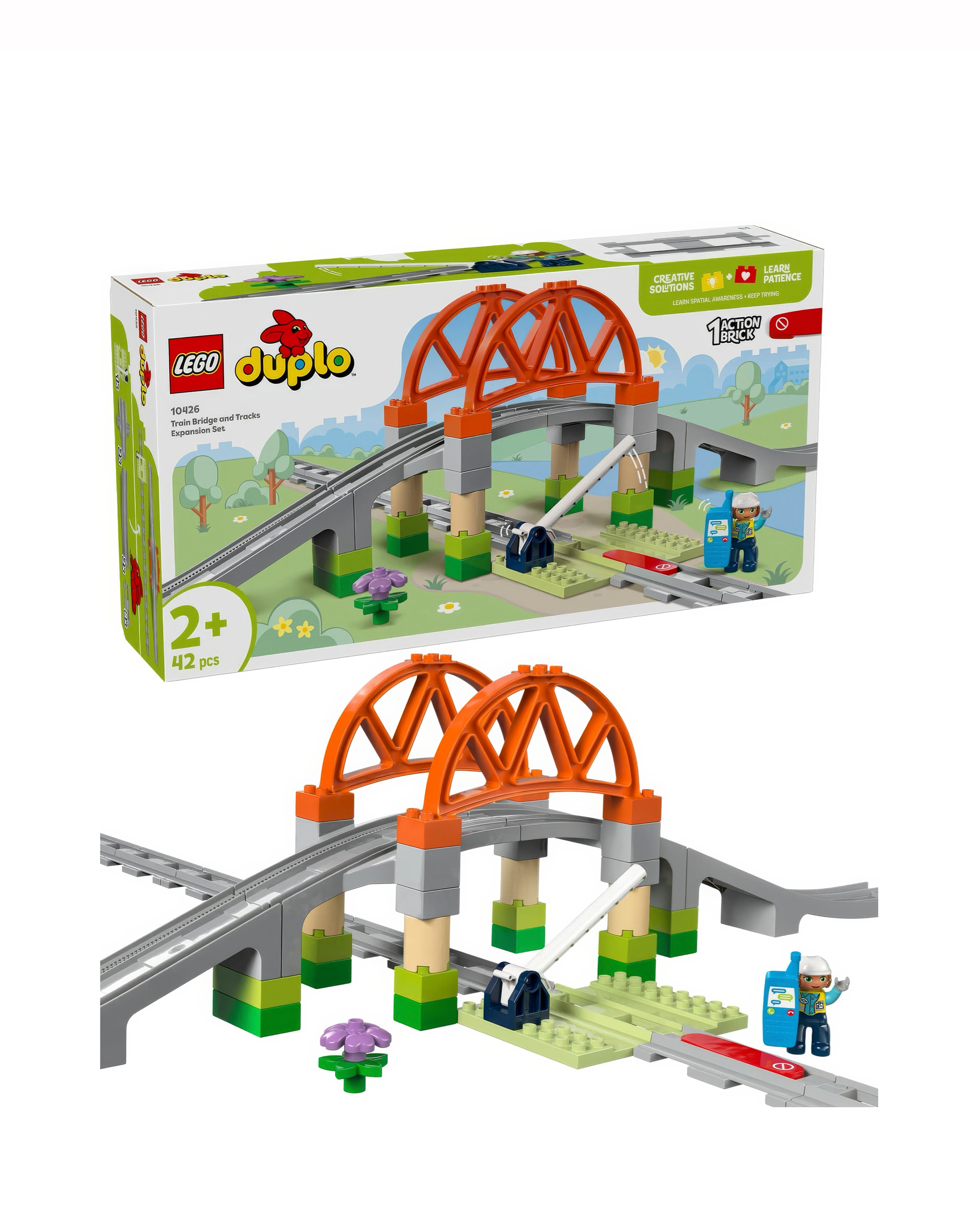 LEGO DUPLO Train Bridge and Tracks Expansion Set Toy 10426 | JD