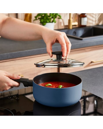 Morphy Richards Recycled Aluminium Blue 5 Piece Pan Set