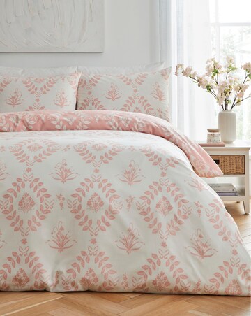 Julipa Stamp Trail Floral Pink Duvet Cover Set