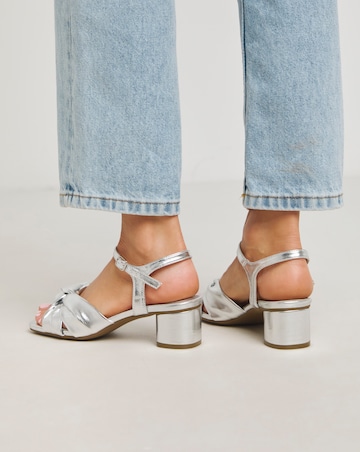 Tamika Volume Twist Flexible Sole Block Heel Sandals - Extra Wide Fit (EEE)