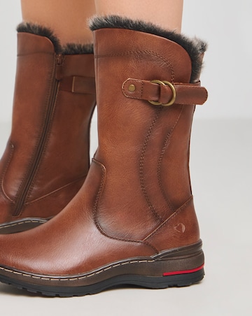 Heavenly Feet Bramble Warm Lined Buckle Boots Wide E Fit