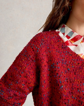 White Stuff Textured V Neck Jumper