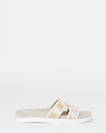 Tierra Embroidered Woven Sandals - Wide Fit (E)