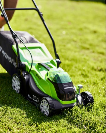 Greenworks 48V 36cm Cordless Brushless Lawnmower & 25cm Line Trimmer