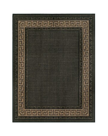Gel Backed Flatweave Greek Key Rug