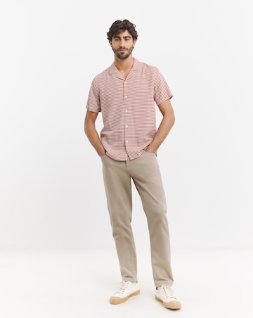 Short Sleeve Revere Geo Print Shirt