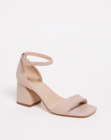 Rimona Barely There Block Heeled Sandals - Extra Wide Fit (EEE)