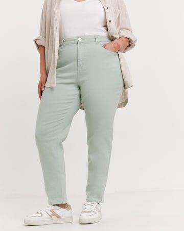 Duck Egg Blue Demi Mom Jeans
