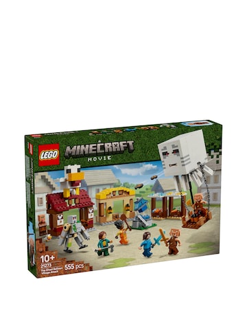 LEGO Minecraft The Ghast Balloon Village Attack, Toy with Golem Figure 21273