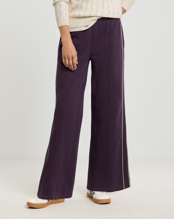 Piped Wide Leg Jogger