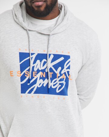 Jack & Jones Colton Logo Hoodie - Grey