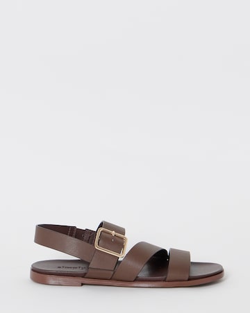 Britney Slingback Asymmetric Flat Sandals - Extra Wide Fit (EEE)