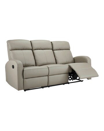 Ramsey Faux Leather Recliner 3 Seater Sofa