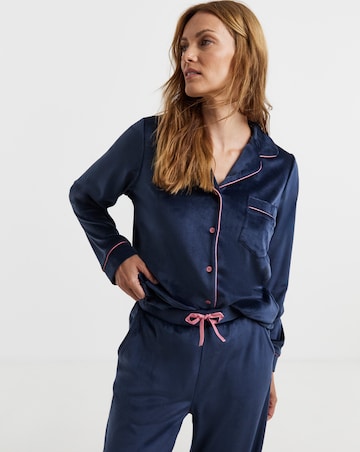 Pretty Secrets Velour Button Through Pyjama Set