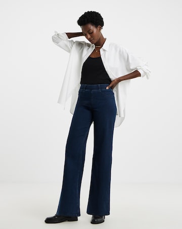 Indigo Stretch Wide Leg Jegging