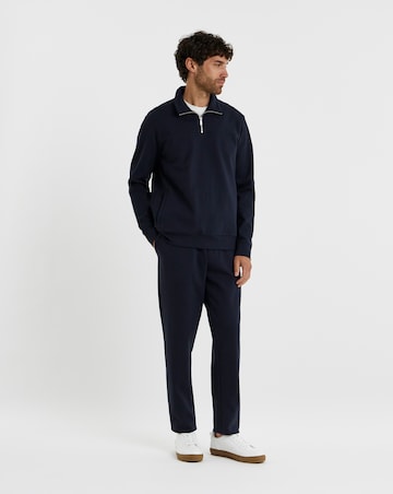Folio Interlock 1/4 Zip Sweatshirt-Navy