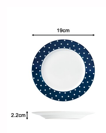 Waterside Blue Spot 24 Piece Dinner Set