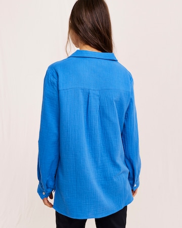 Julipa Longline Cotton Double Cloth Shirt