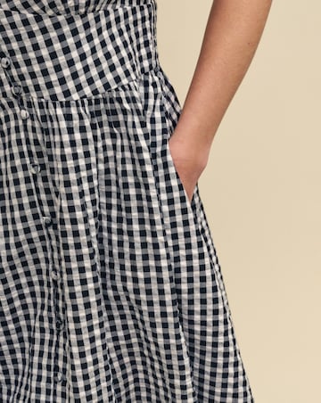 Nobody's Child Black Gingham Check Starlight Midi Dress