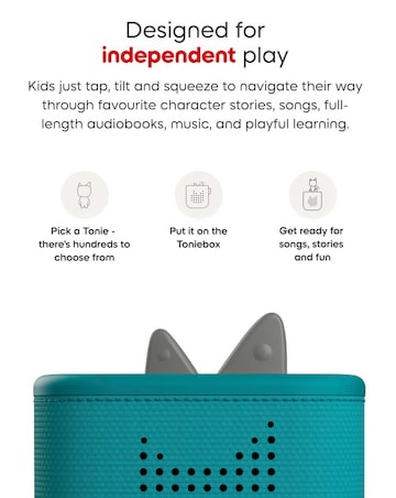 Tonies Toniebox 2 Starter Set with Creative Tonie Rubie - Tropical Teal