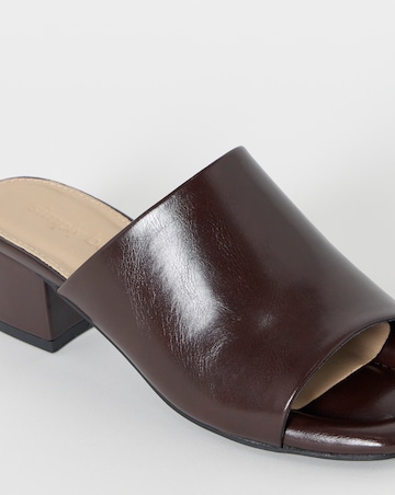 Echo Low Block Heel Mules - Wide Fit (E)
