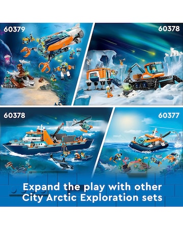 LEGO City Arctic Explorer Ship, Big Floating Boat Toy 60368