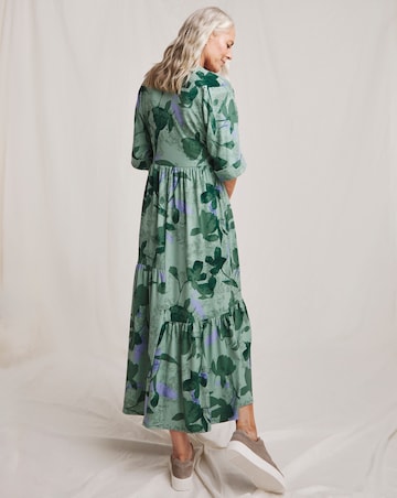 Julipa Asymmetric Button Down Midi Dress